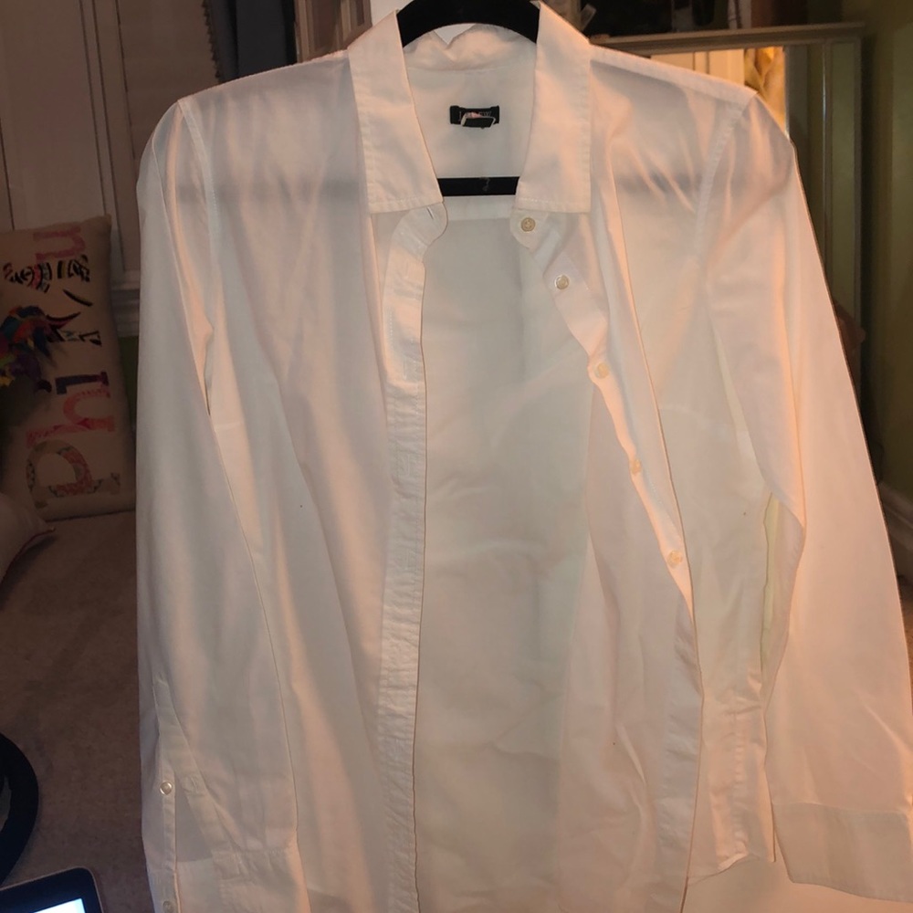 •J. Crew White Blouse•